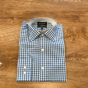 Bonobos Daily Grind Dress Shirt - 15.5 / 33 - Blue Gingham